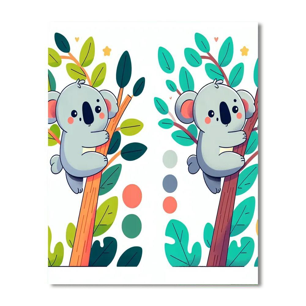 Courageous Koala Climbers Paint By Color
