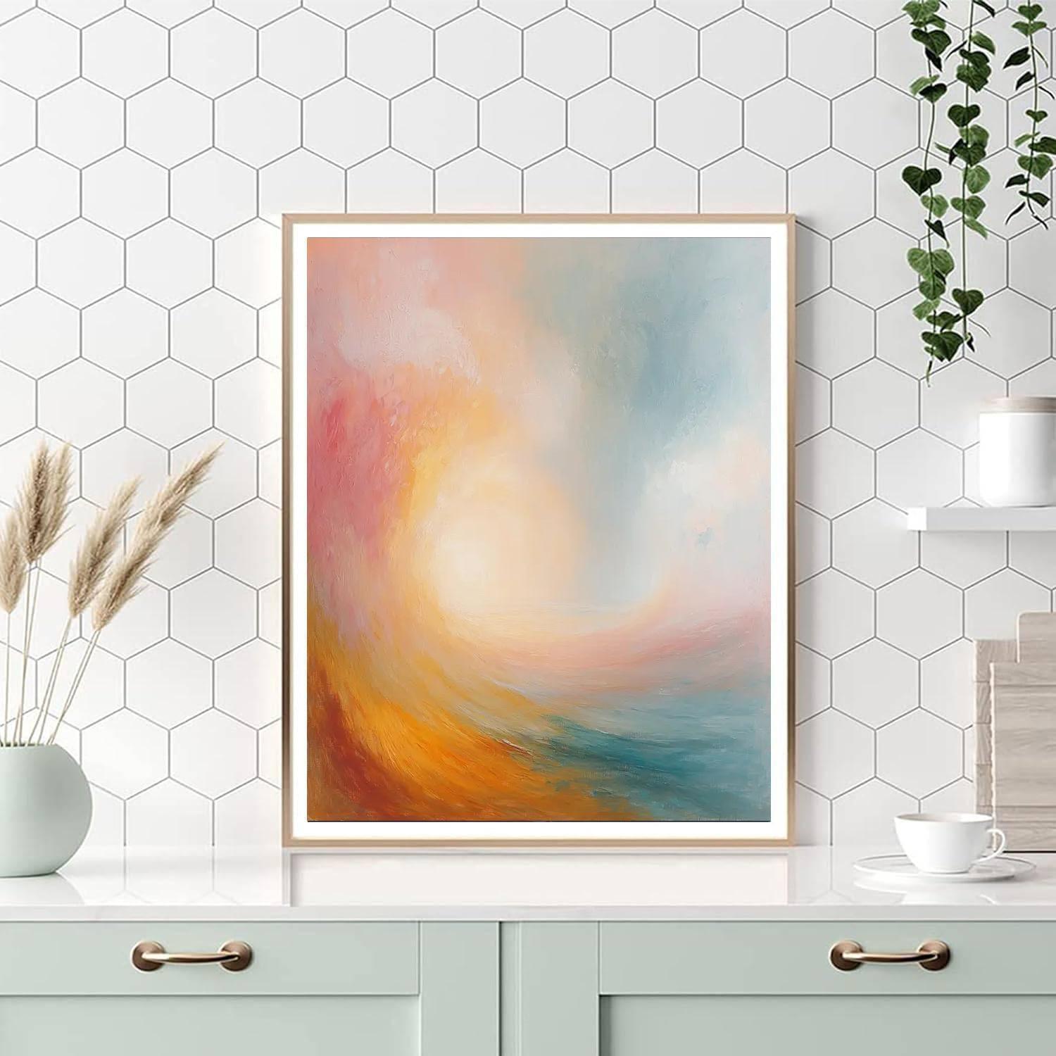 J.M.W. Turner Inspired Turner's Atmospheric Embrace  Numbered Painting Kits