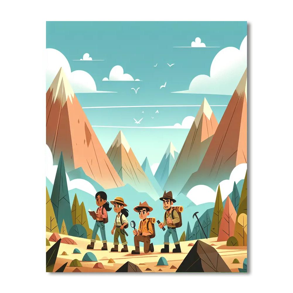 Mystery Mountain Adventure Paint By Numbers Art