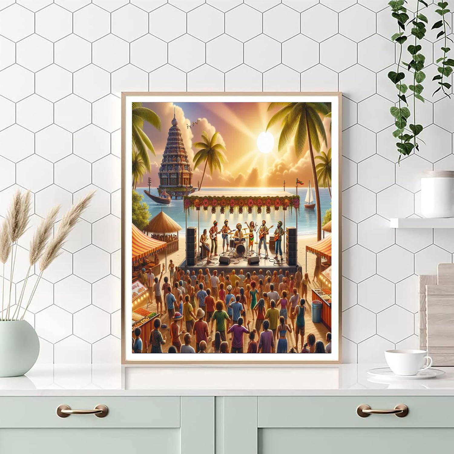 Jamaica Reggae Sumfest Paint By Color