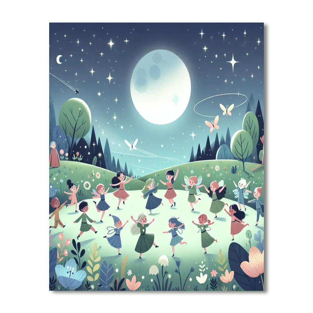 Moonlit Fairy Gala Paint By Numbers Art