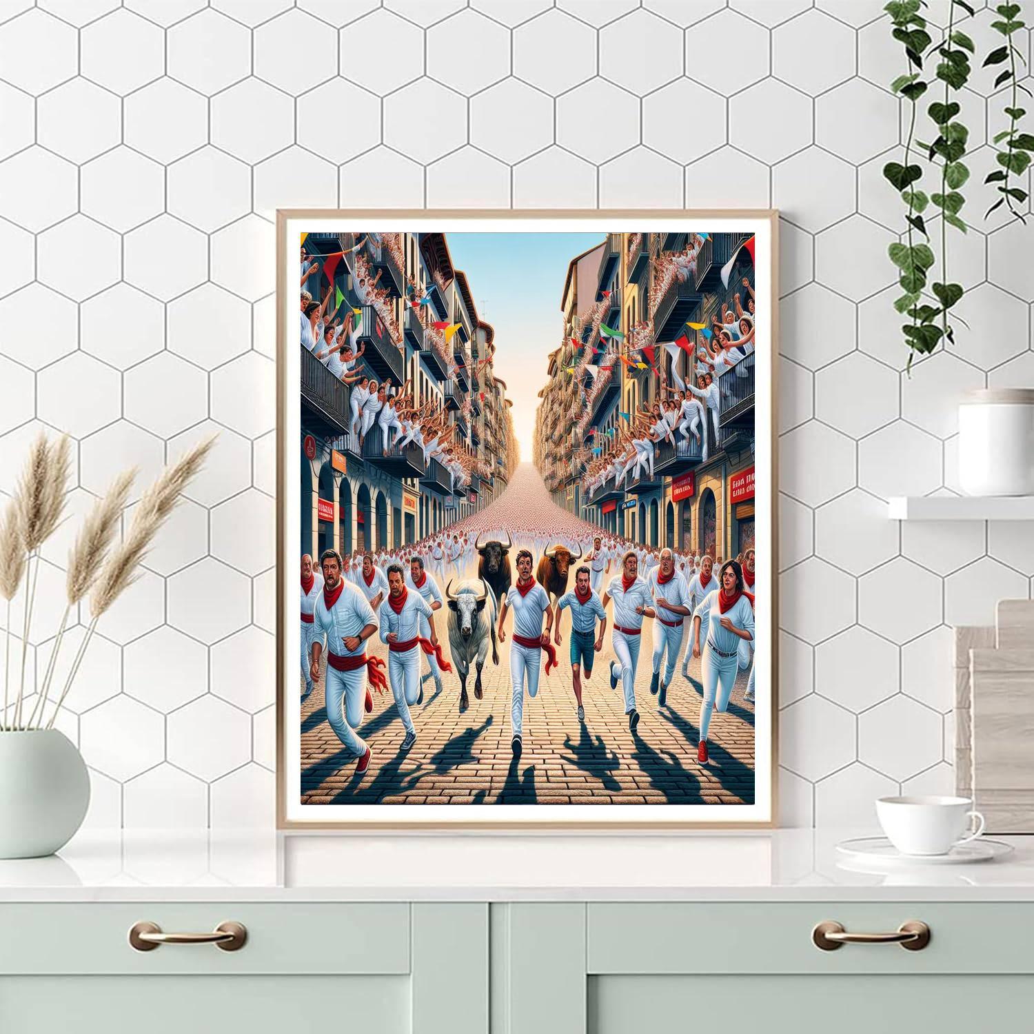 Fiesta De San Fermin Number Painting