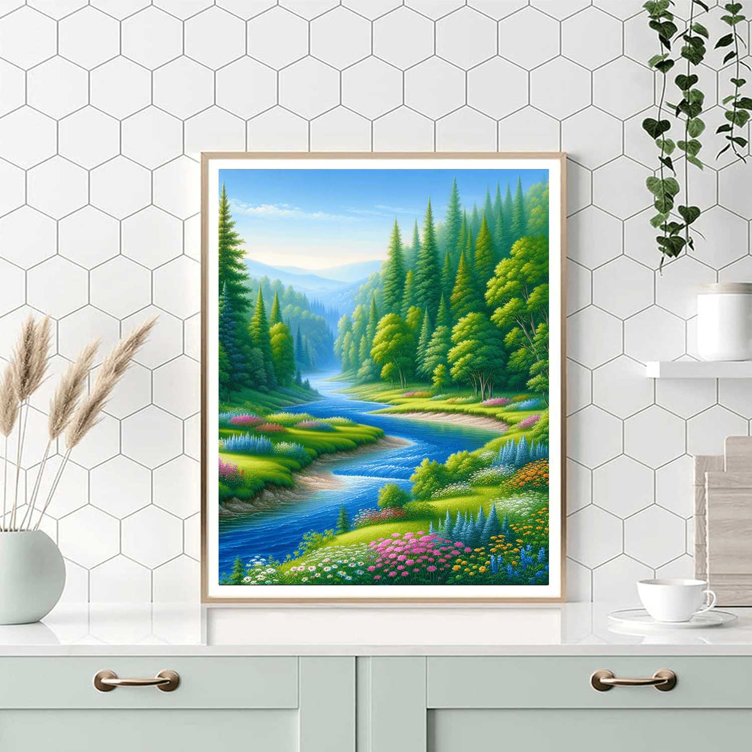 Peaceful River Journey Paint By Numbers