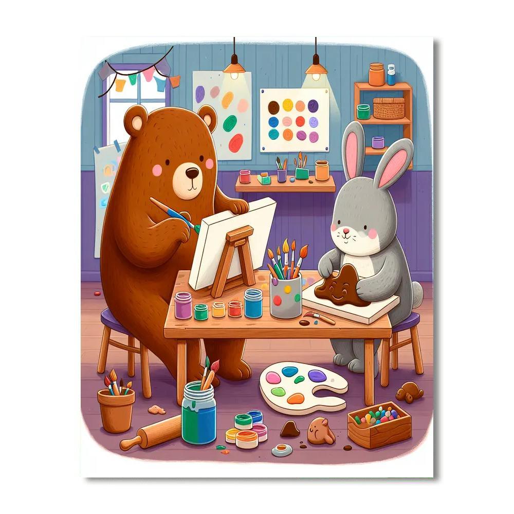 Artistic Animal Friends Paint By Numbers Kits