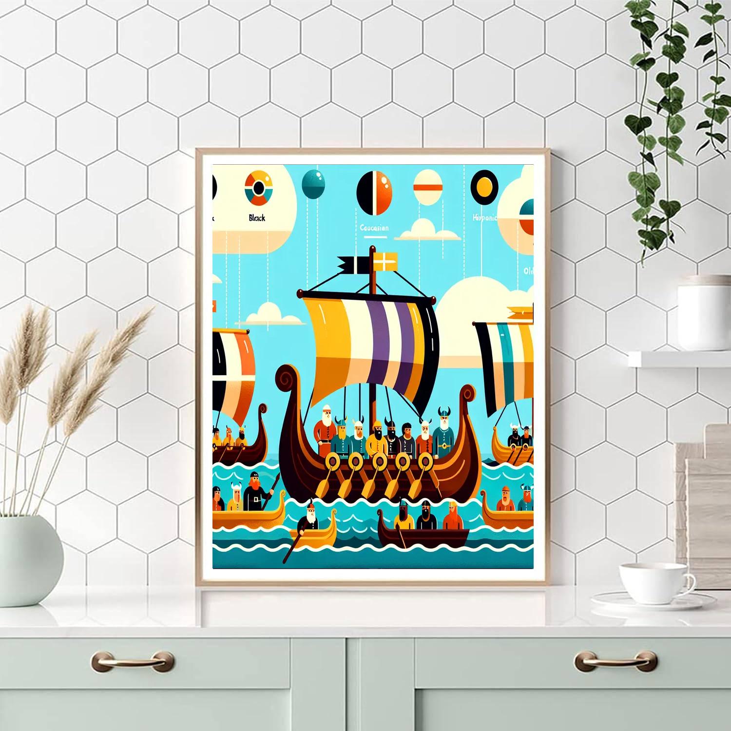 Viking Voyage Of Discovery DIY Paint By Numbers