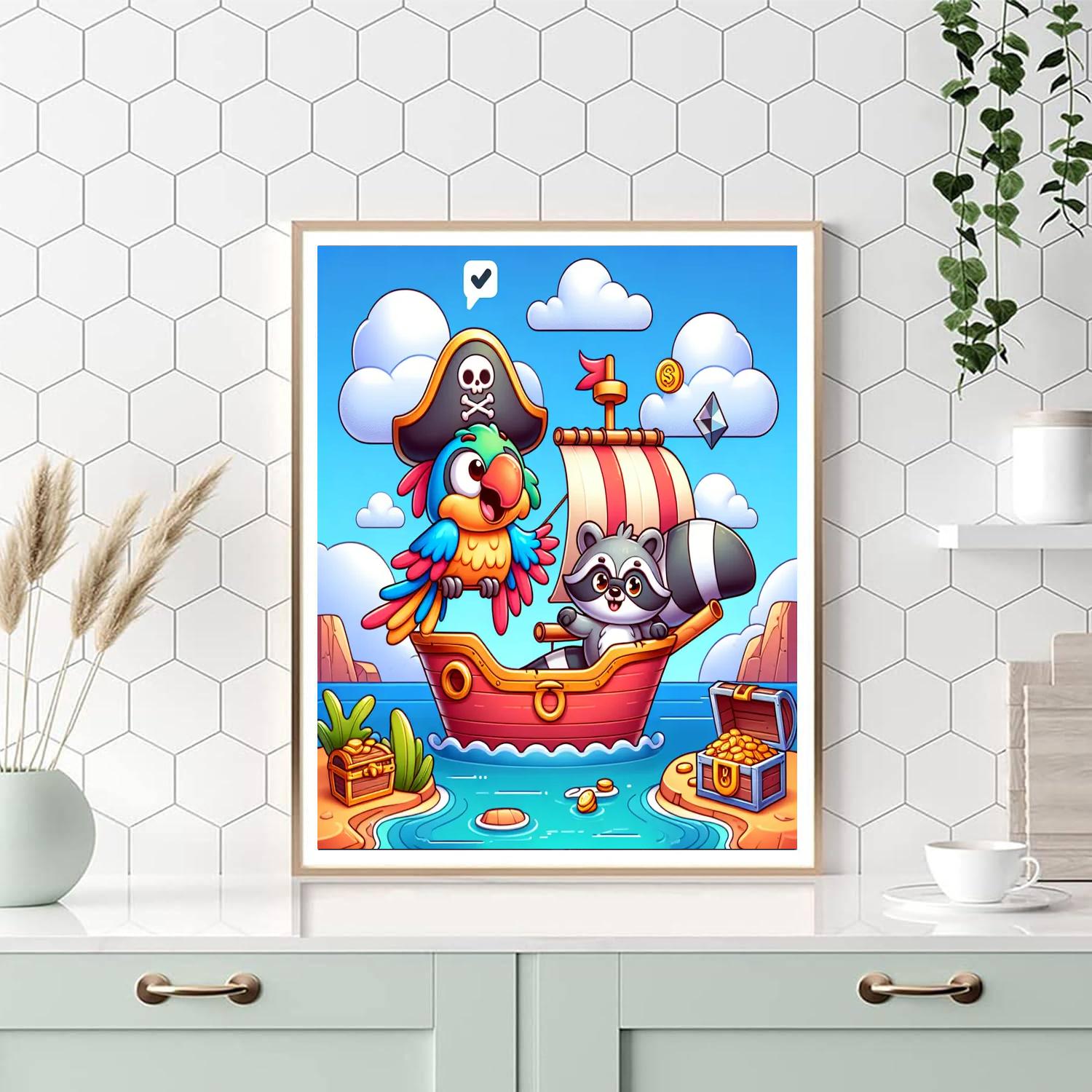 Pirate Pals Treasure Hunt Paint By Number