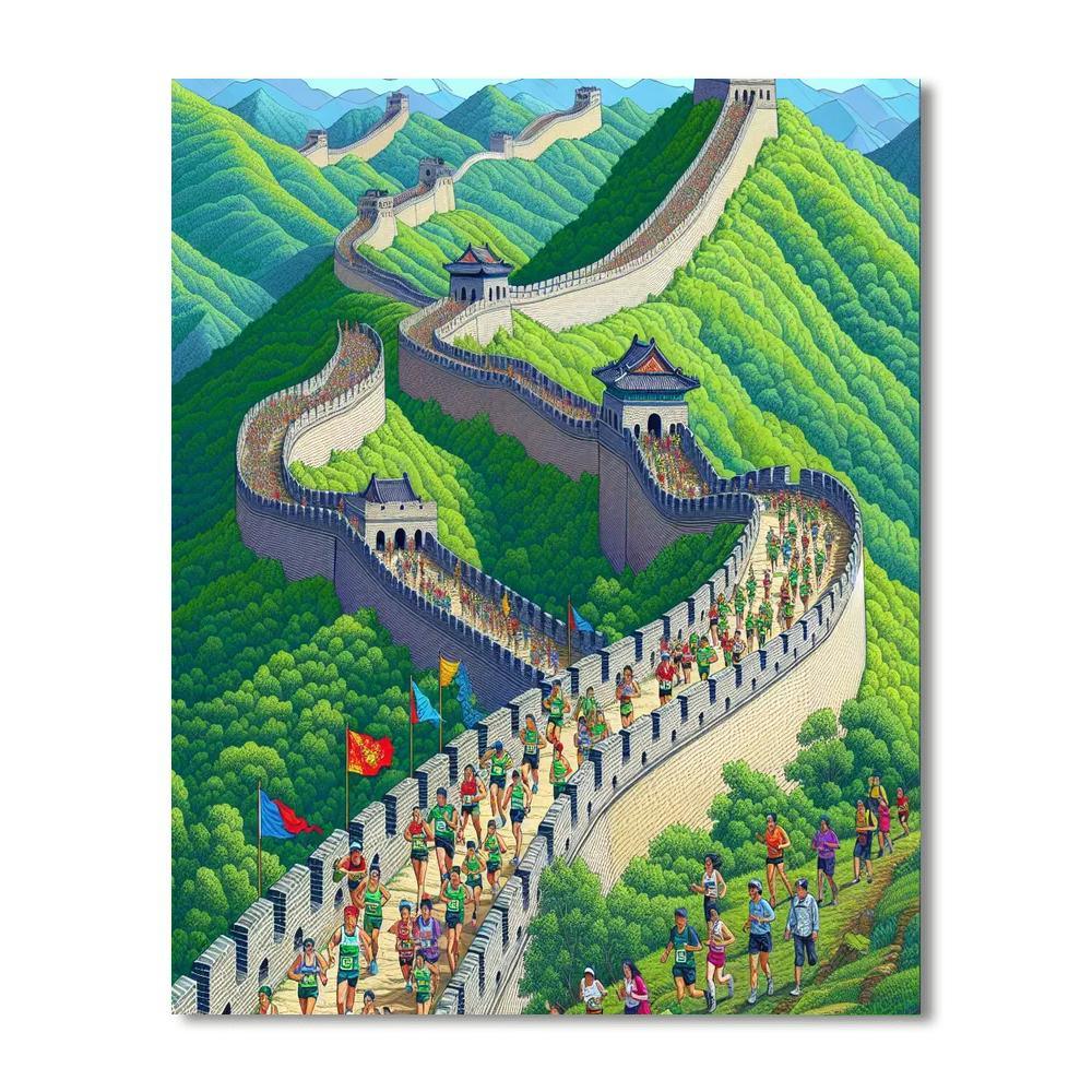 The Great Wall Marathon - China Numbered Painting Kits