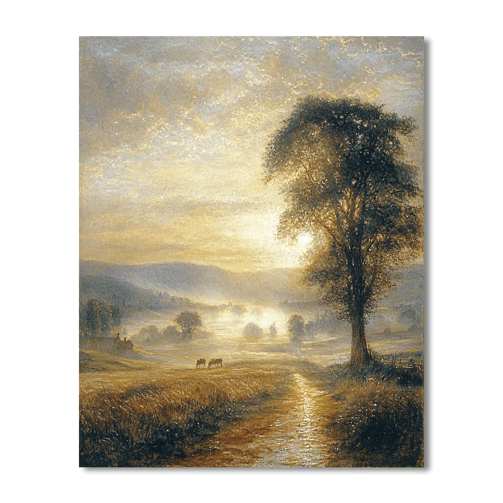 J.M.W. Turner Inspired Ethereal Morning Glow  Painting By Numbers Kit