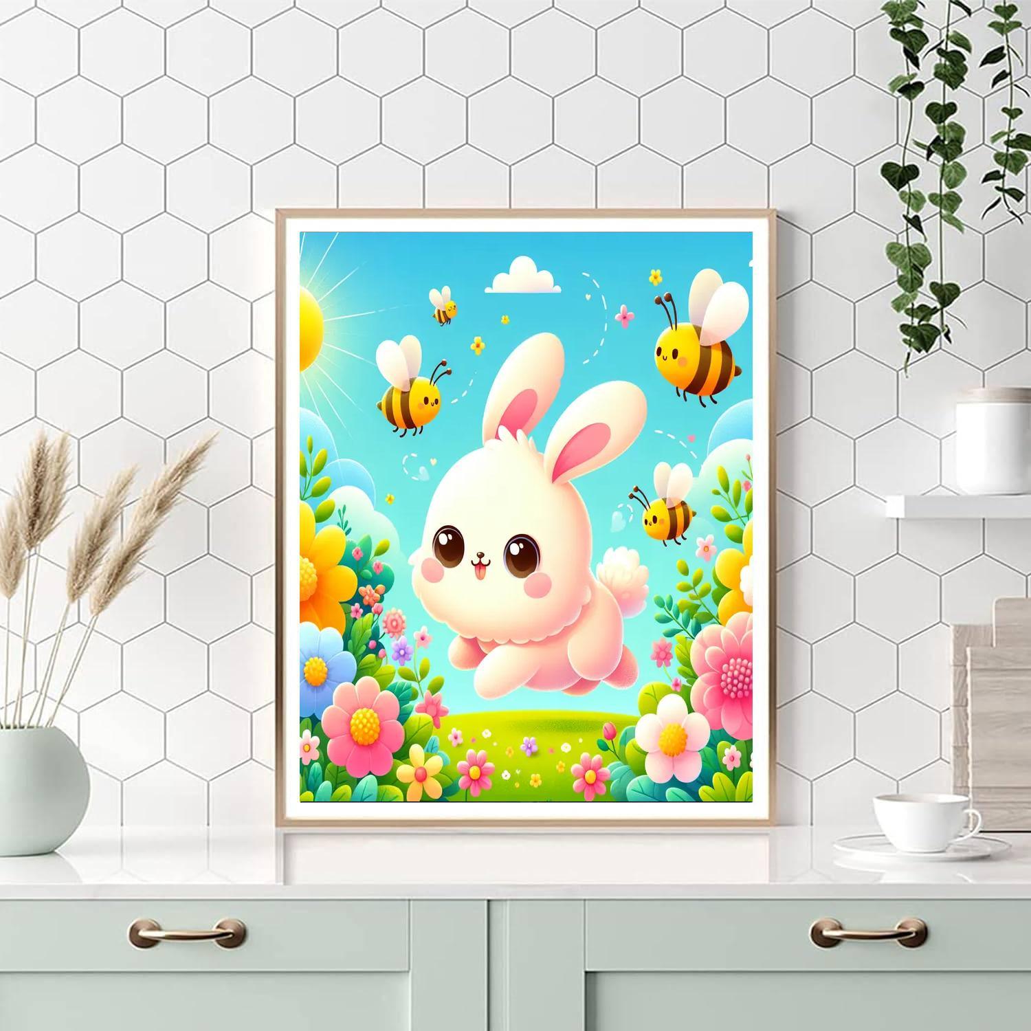 Cuddly Bunny's Garden DIY Paint By Numbers