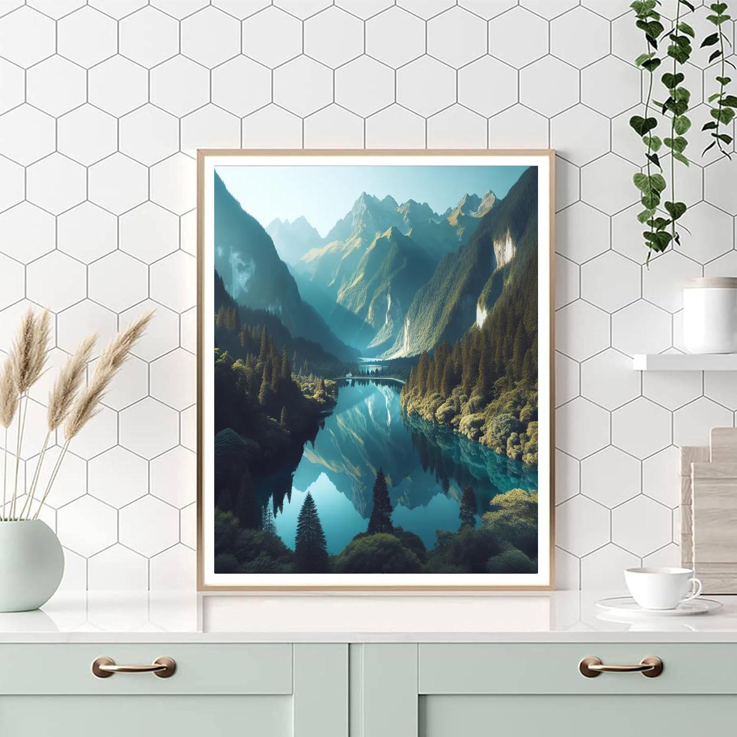 Azure Lake Serenity Numbered Painting Kits