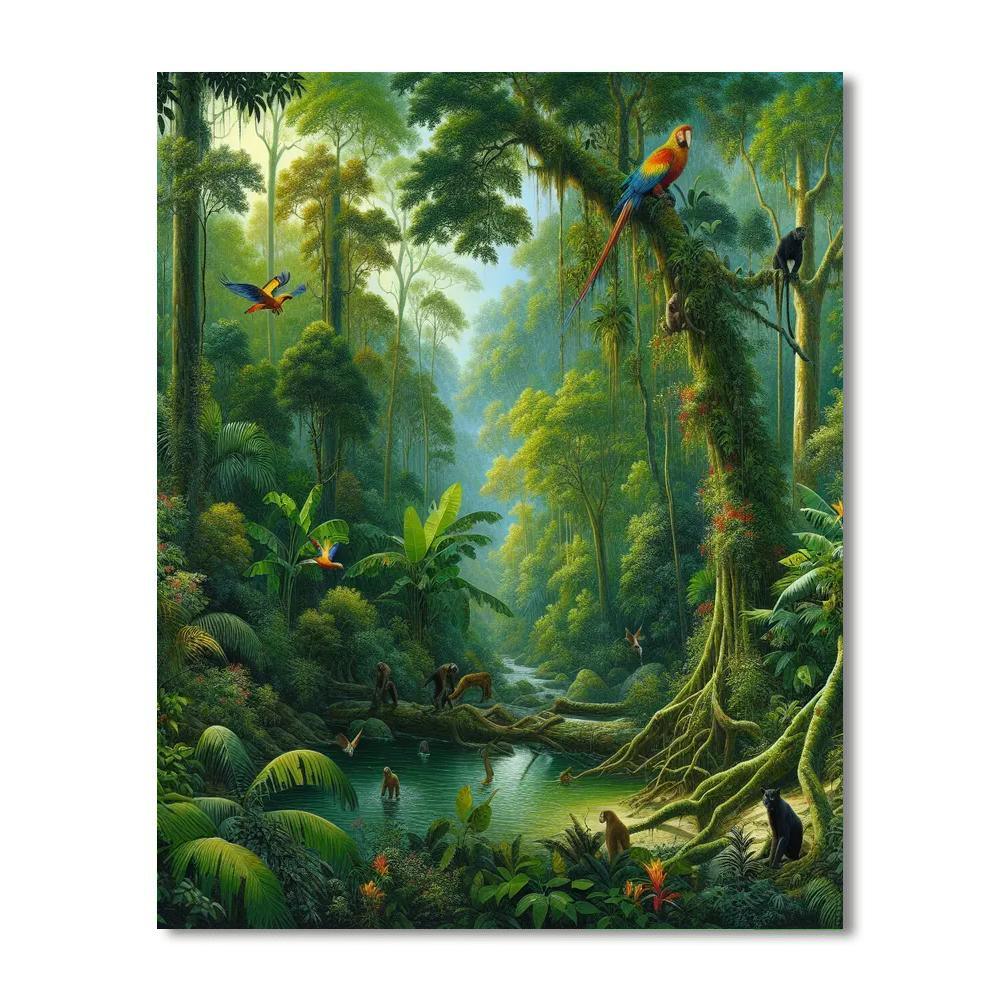 Enchanted Rainforest Escape Paint By Number