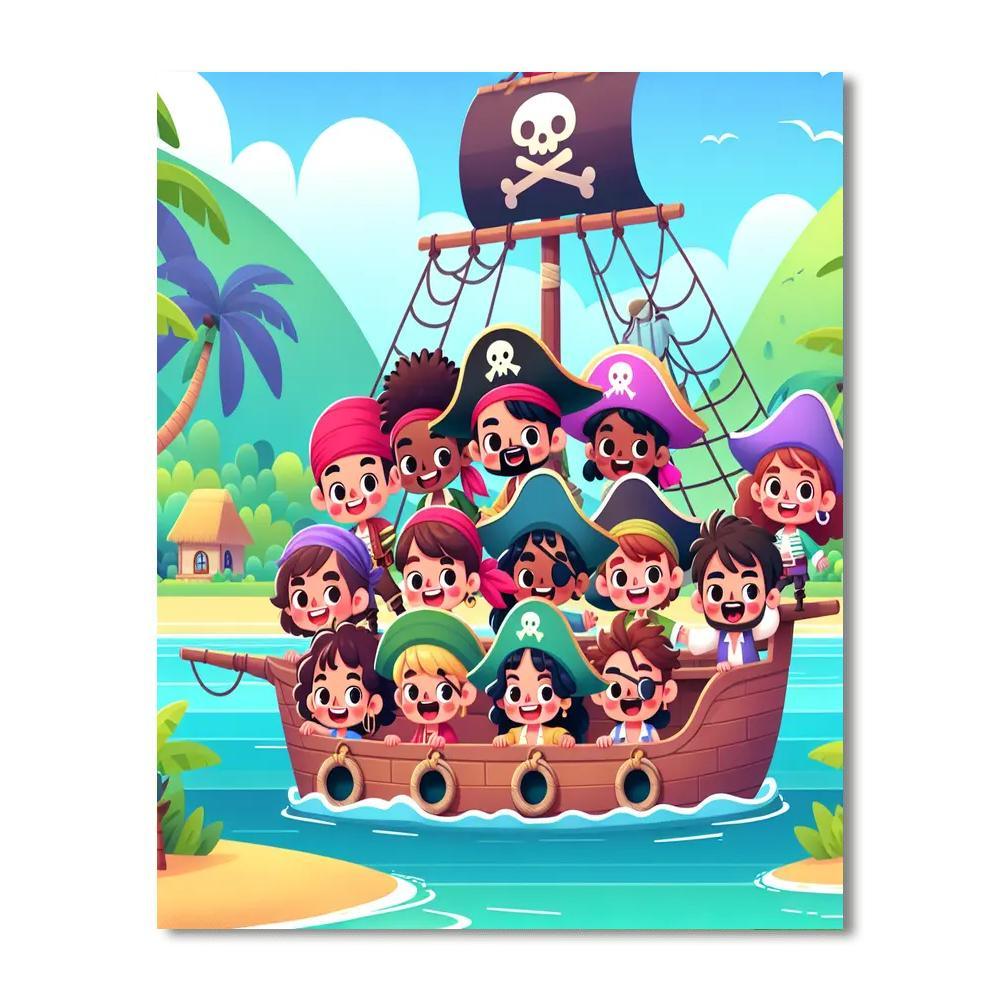 Pirate Crew Adventure Number Painting