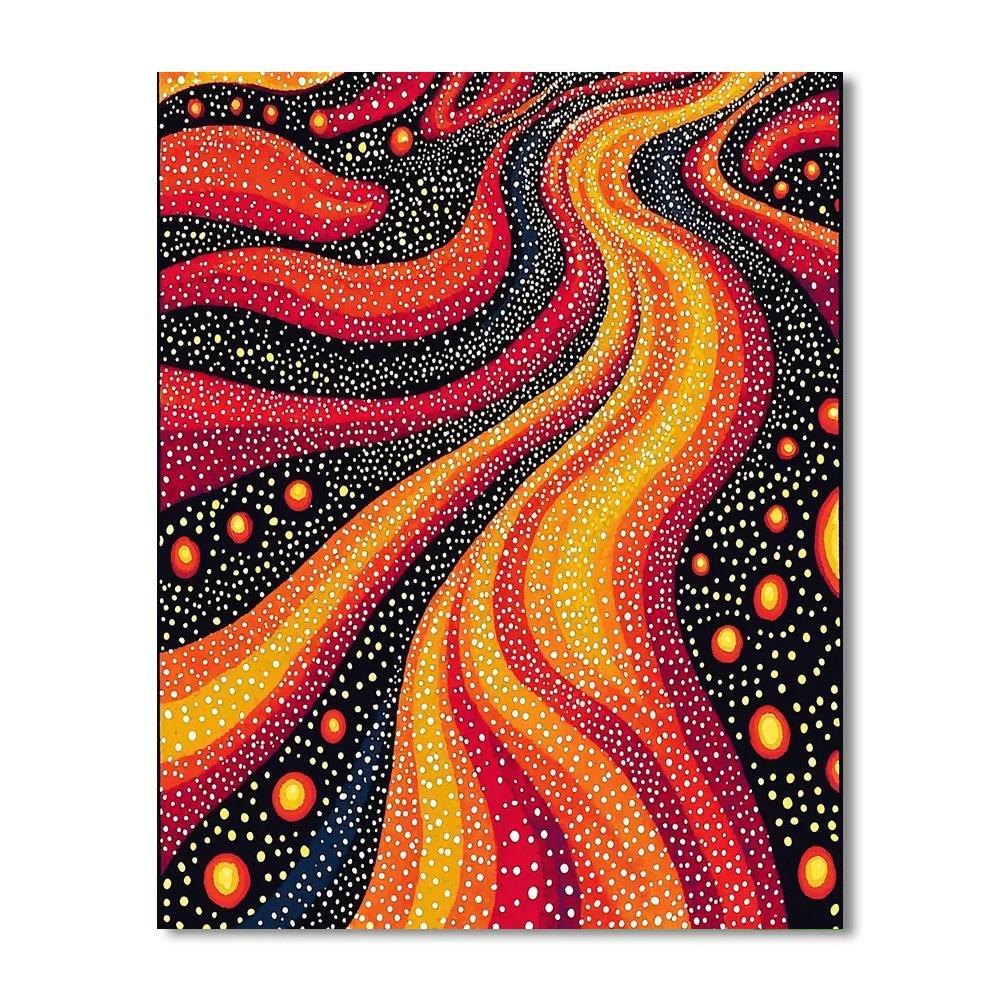 Yayoi Kusama Inspired Infinity Loop Of Dots  Paint By Numbers Kits