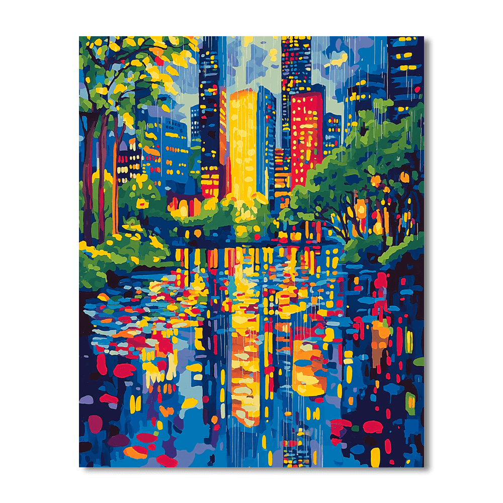 Georgia O'Keeffe Inspired Urban Waves  Paint By Numbers