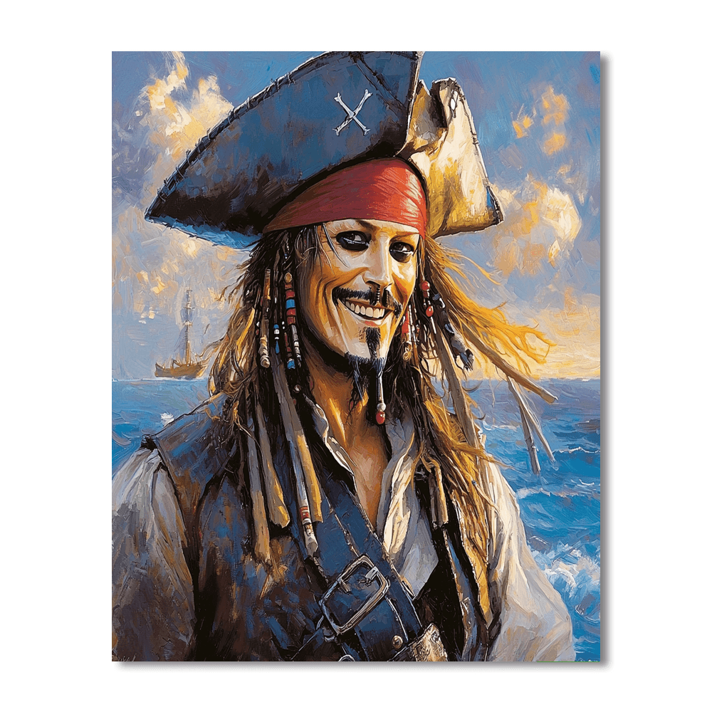 Johnny Depp: The Enigmatic Pirate's Voyage Numbered Painting Kits