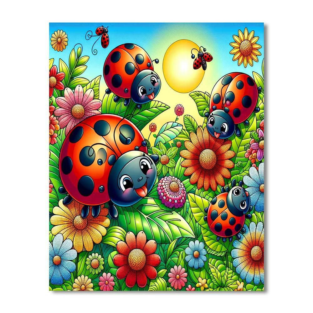 Lively Ladybug Adventures Paint By Number