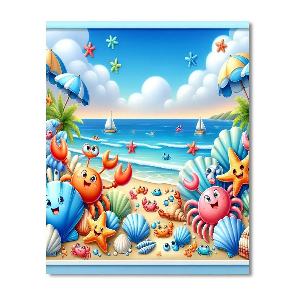 Seaside Escape For Kids Painting By Numbers Kit