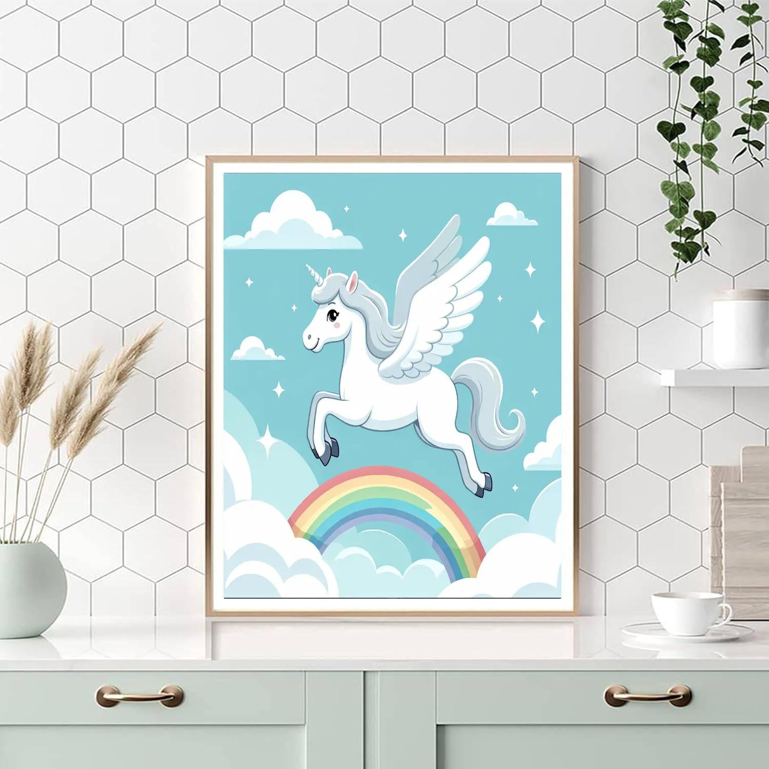Majestic Pegasus Number Painting
