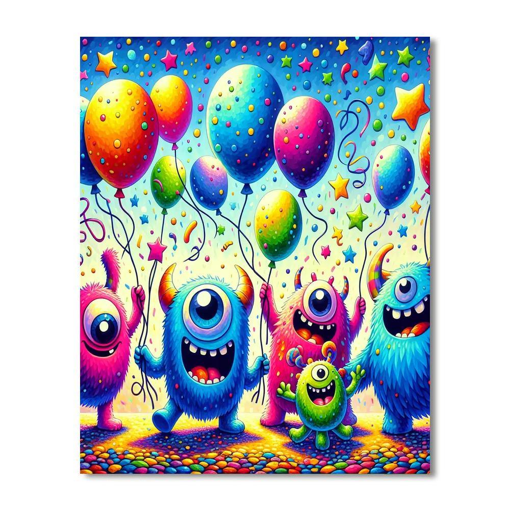 Funky Monster Creatures Paint By Numbers Kits