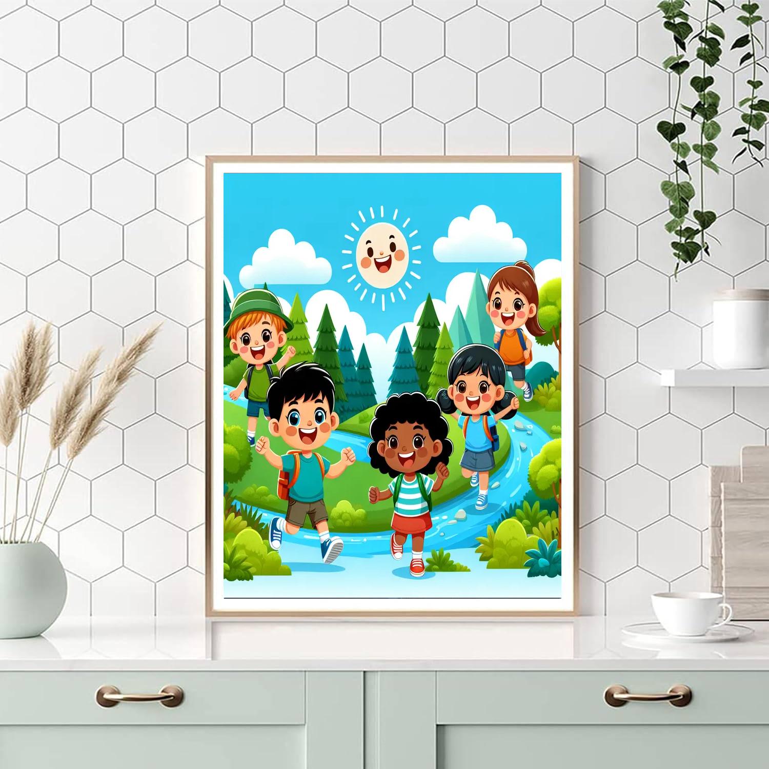 Outdoor Exploration Fun Paint By Numbers Art