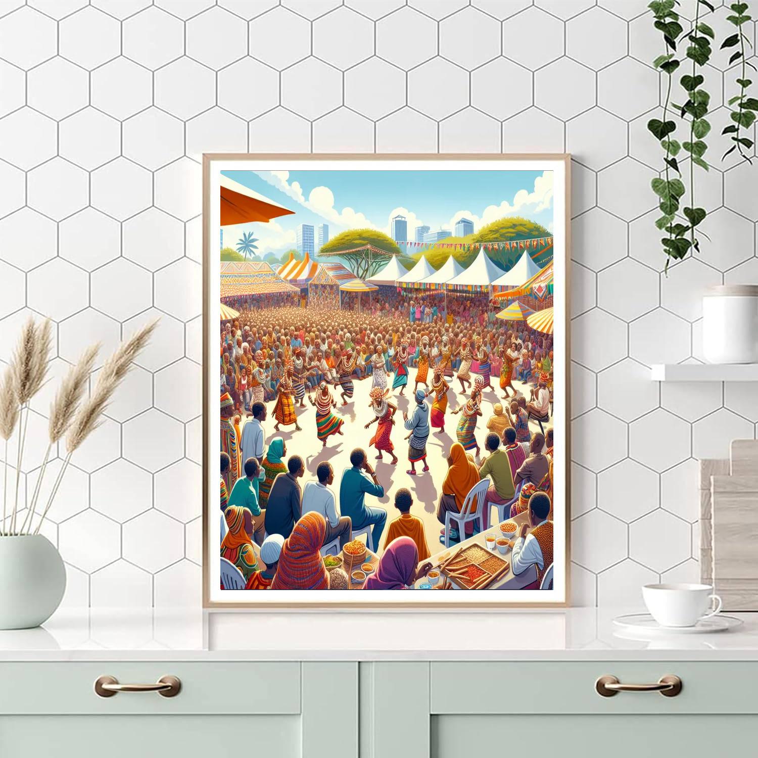 Nairobi Festival - Kenya Number Painting