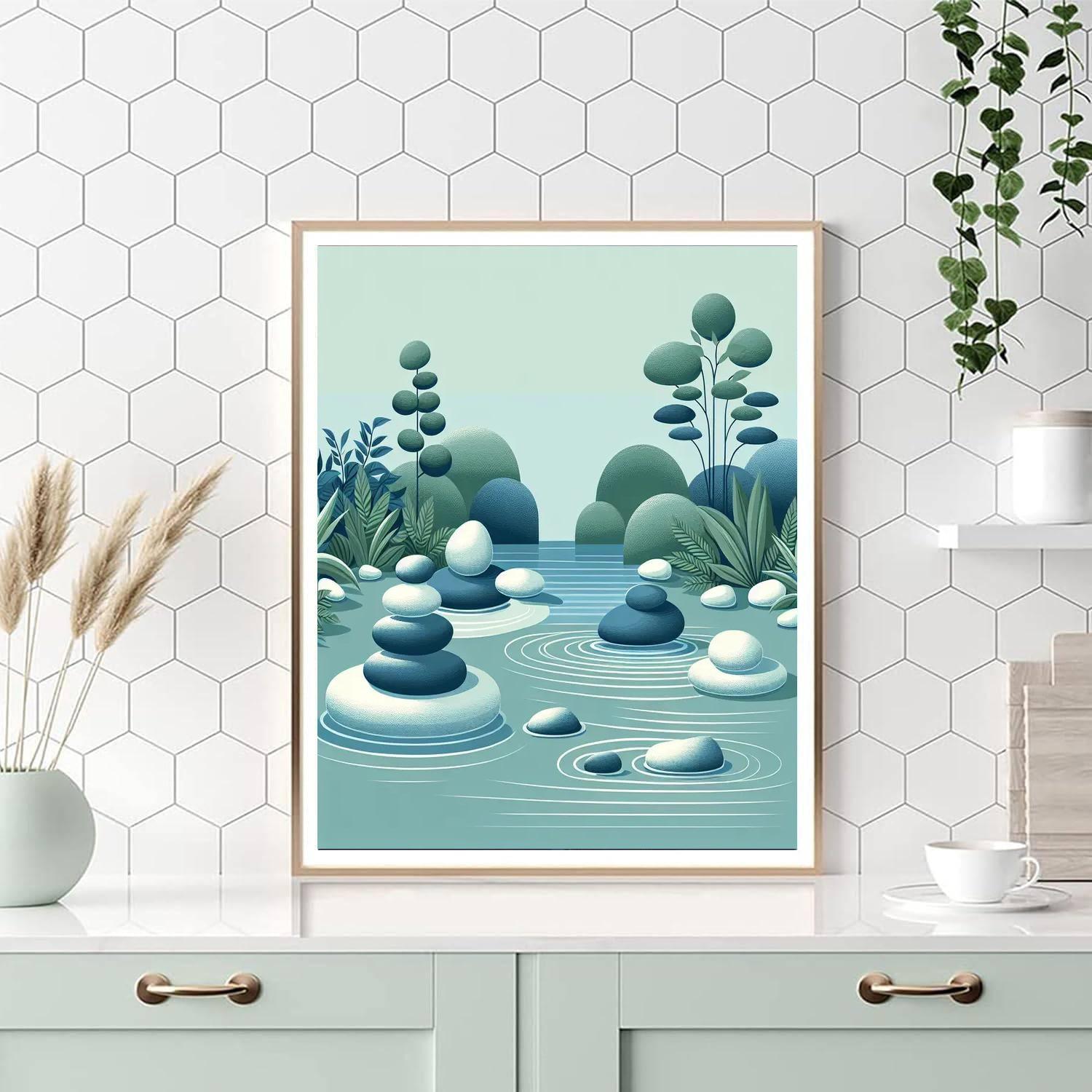 Serene Asian Zen Garden DIY Paint By Numbers