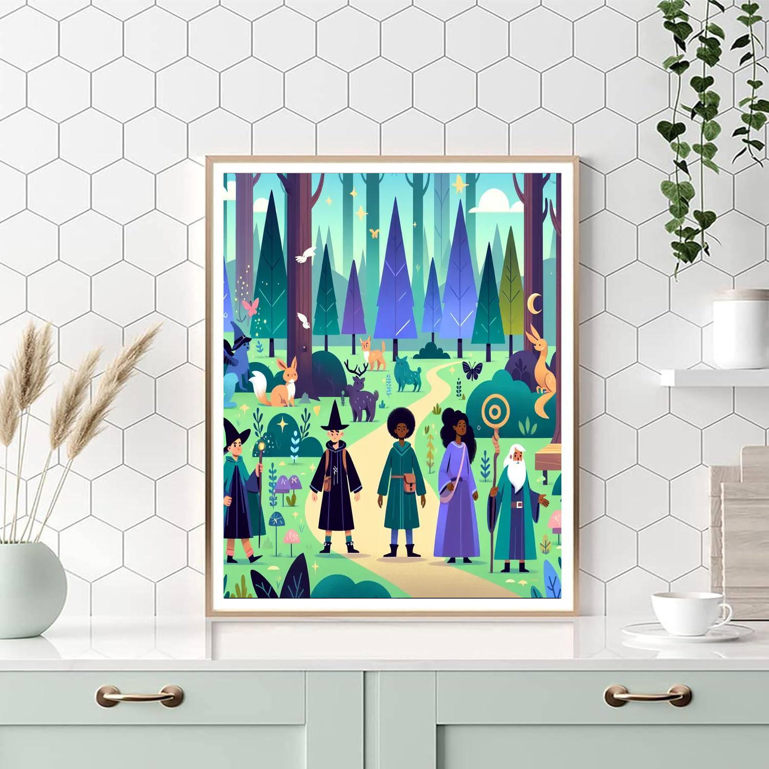 Wizard's Enchanted Forest Paint By Numbers Kits