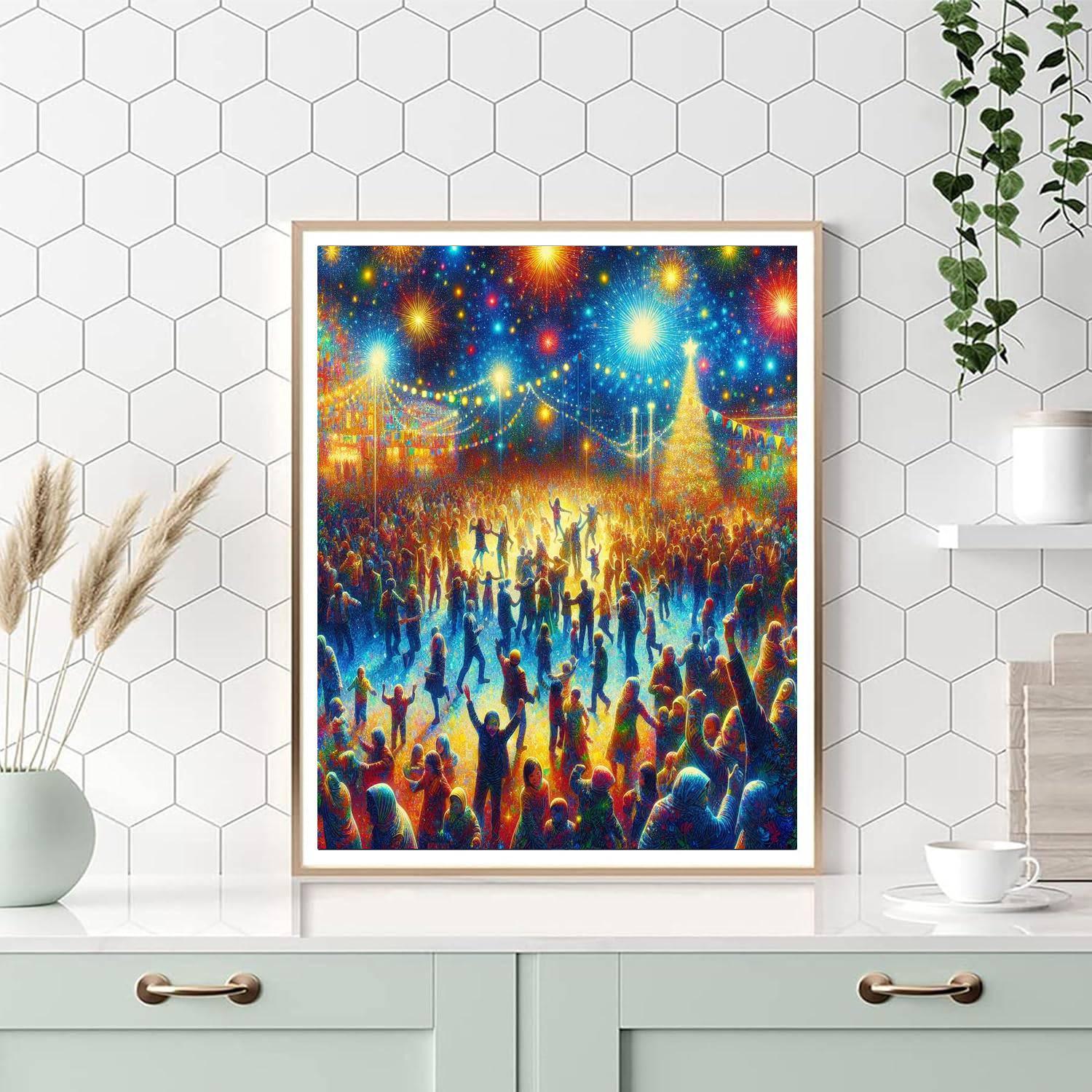 Joyous Festival Of Lights Painting Number Kit