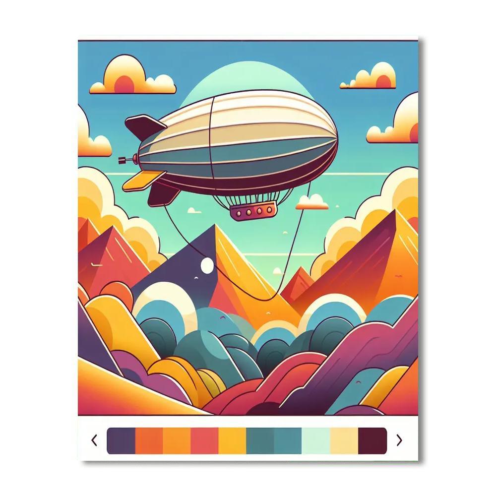 Adventurous Airship Adventure Numbered Painting Kits