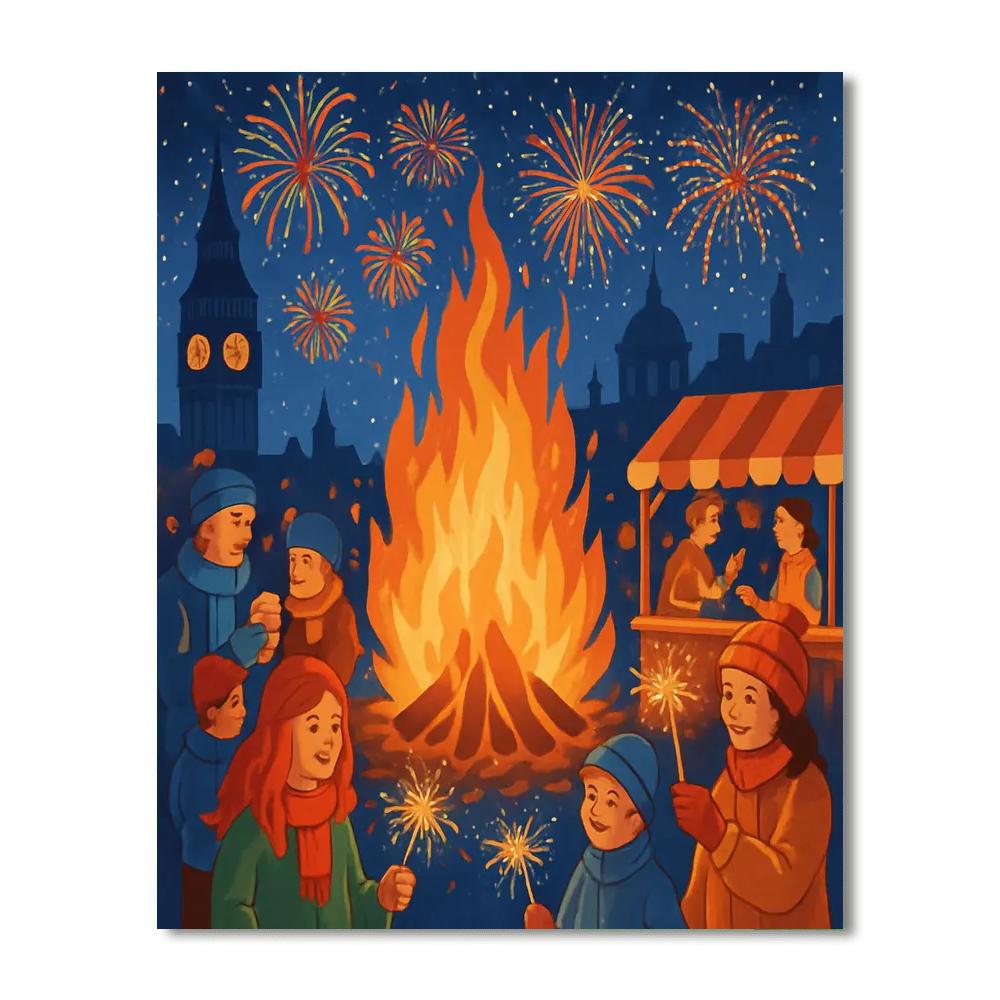 Bonfire Night Paint By Number
