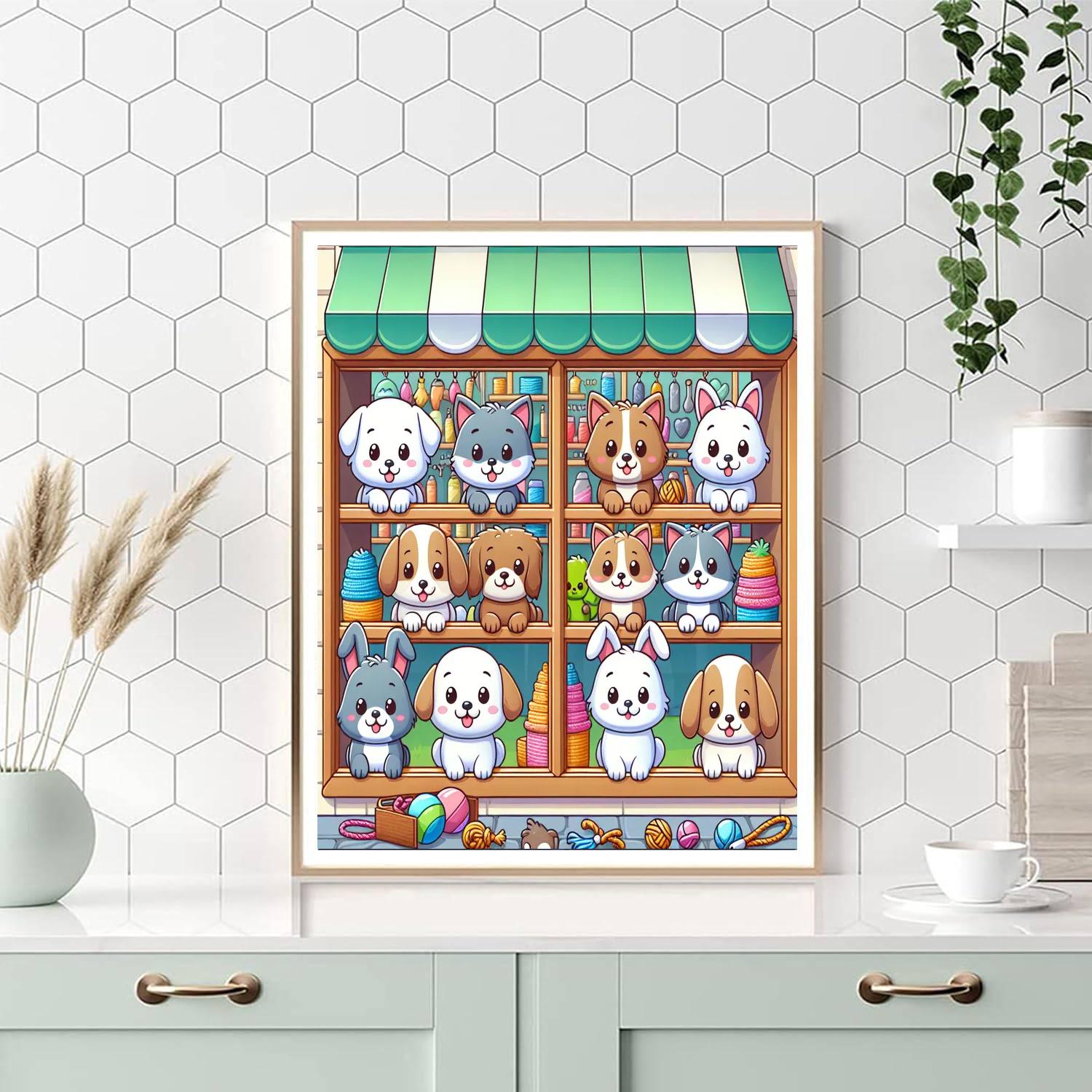 Fantastic Pet Shop Paint By Numbers Art