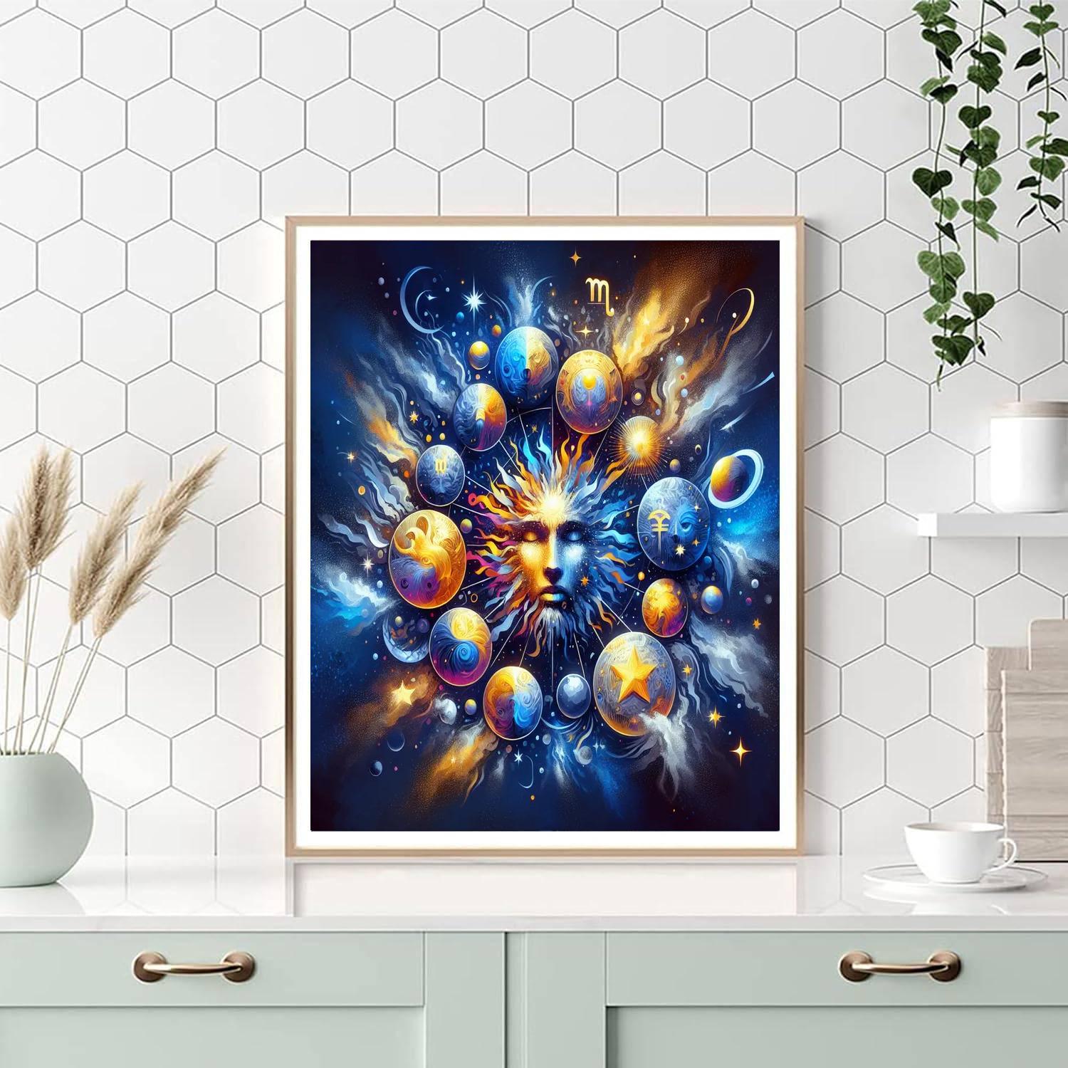 Cosmic Zodiac Signs Paint By Numbers Art
