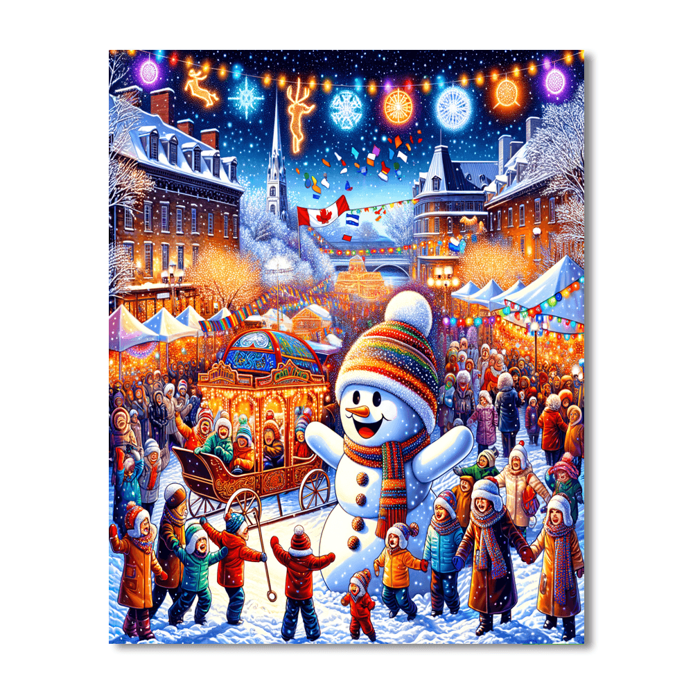 Carnaval De Quebec - Canada Number Painting