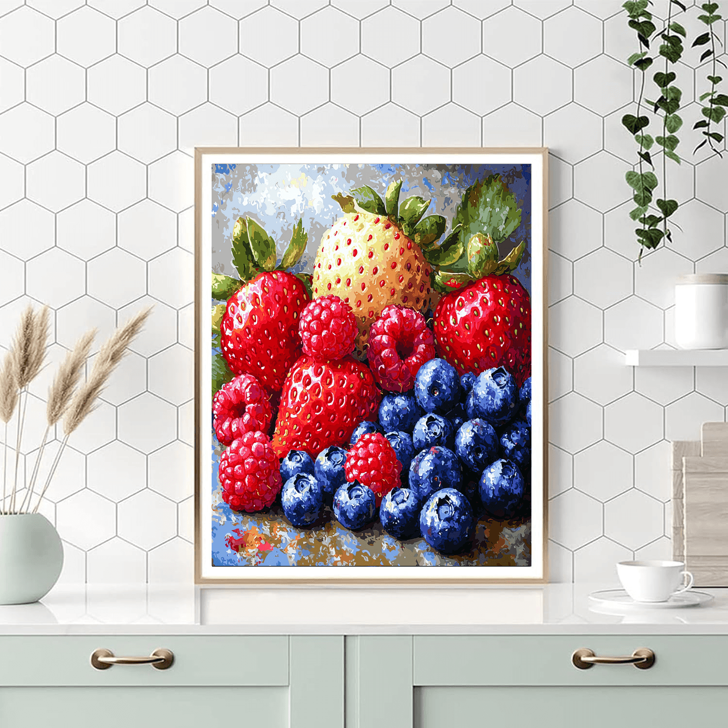 Cézanne Inspired Sweet Berry Harvest  Paint By Numbers Art