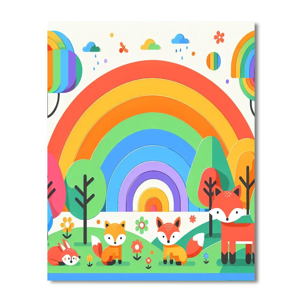 Rainbow Forest Harmony Paint By Numbers