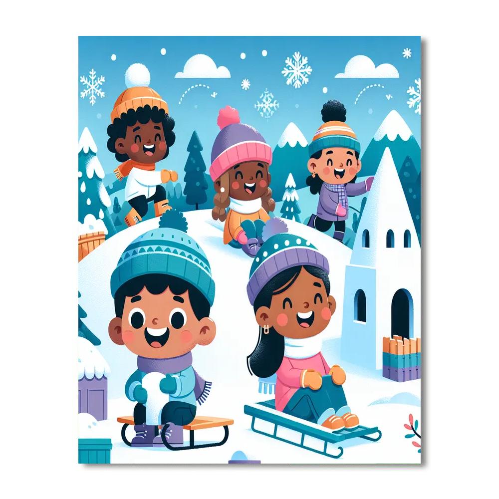 Snowy Adventure Awaits Paint By Color
