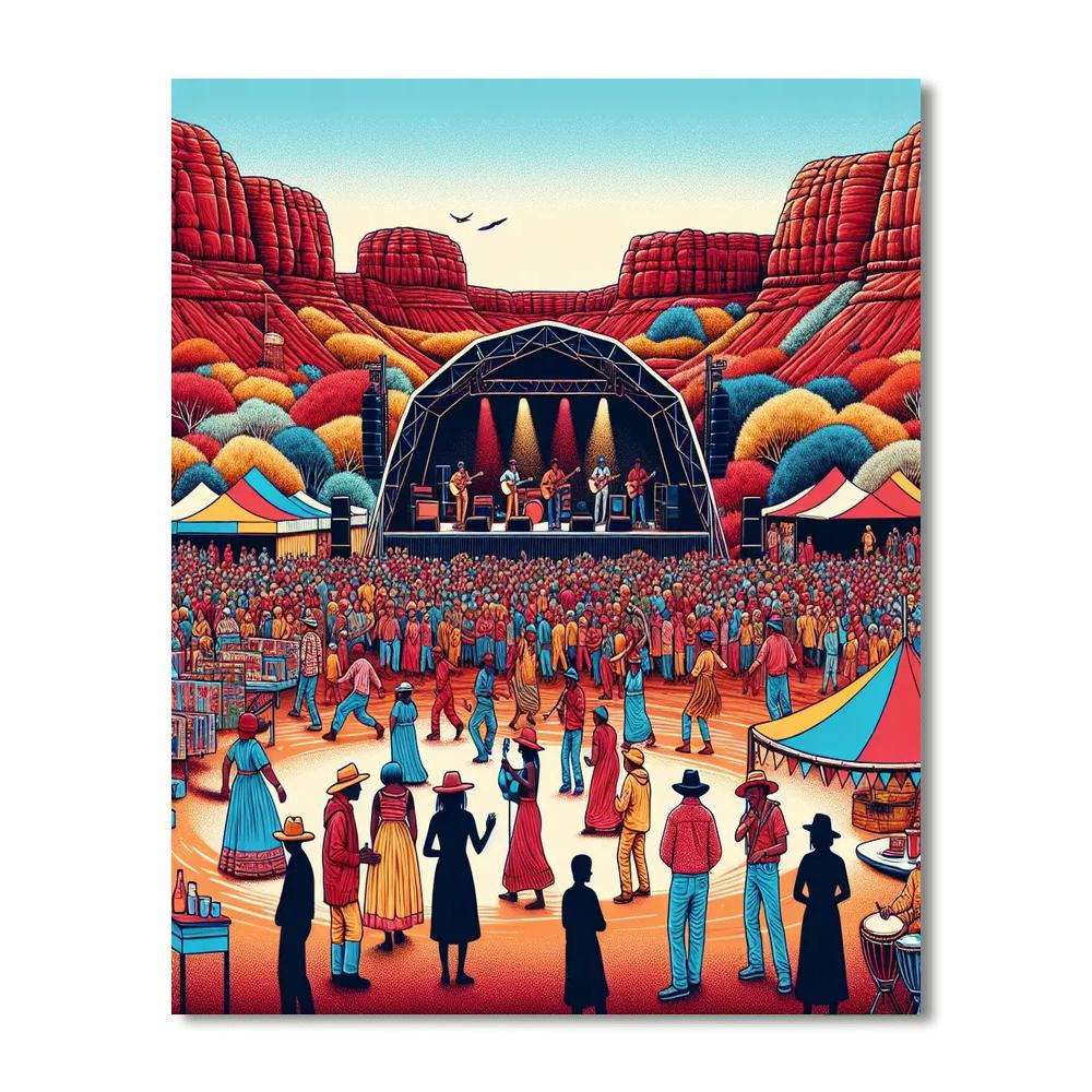 Marble Bar Festival - Western Australia Numbered Painting Kits