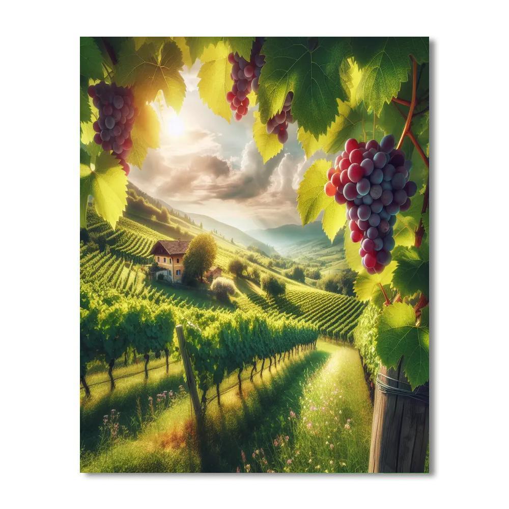 Serene Vineyard Retreat Paint By Numbers