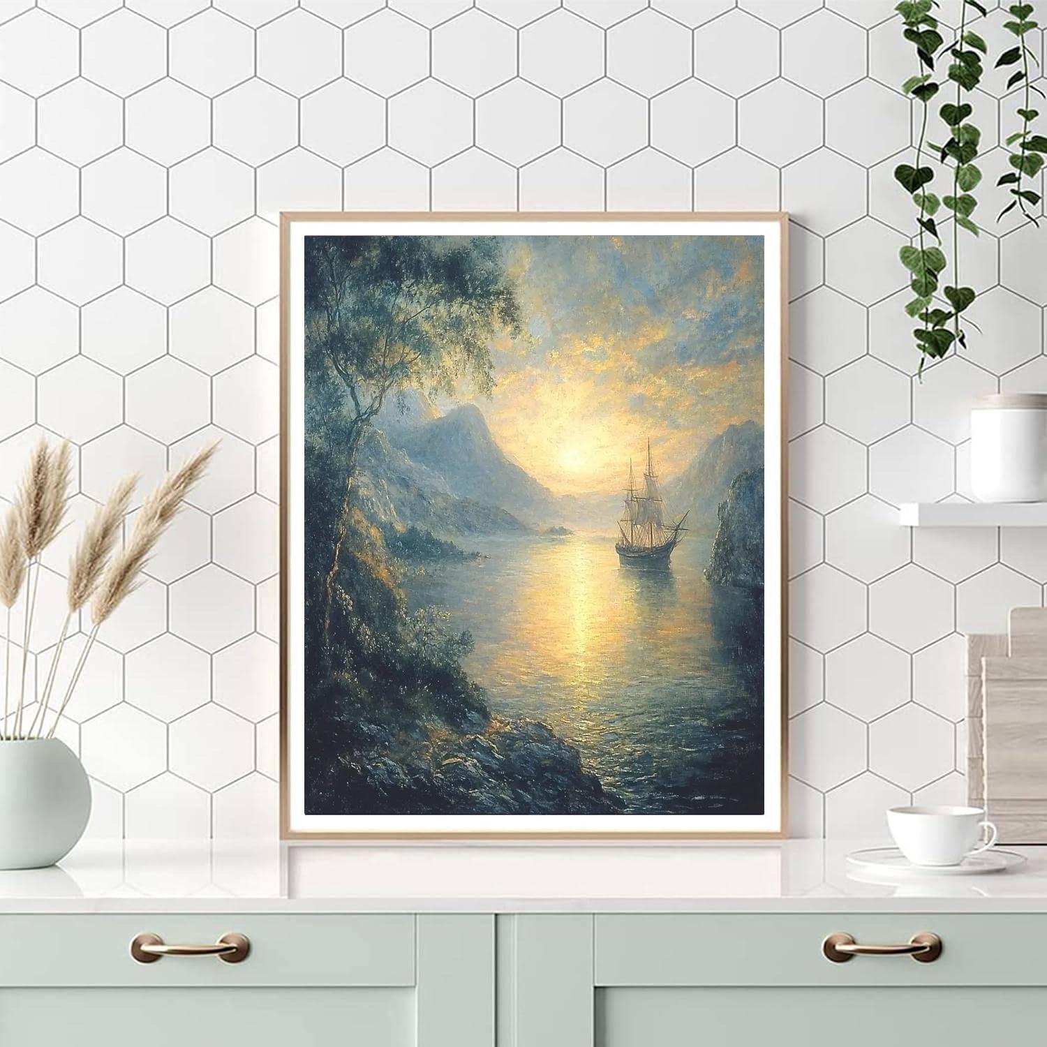 J.M.W. Turner Inspired Twilight Glow  Paint By Numbers Kits