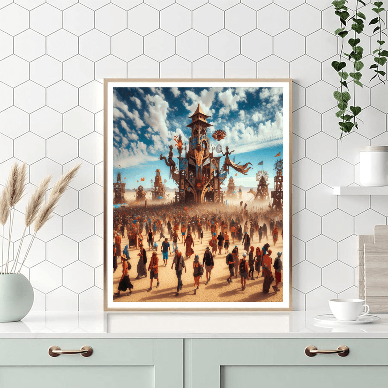 Burning Man Number Painting