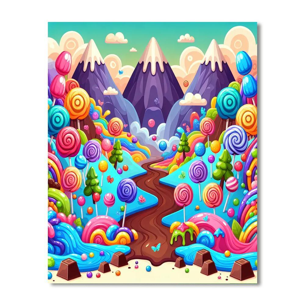 Sunny Day In Candyland Paint By Number