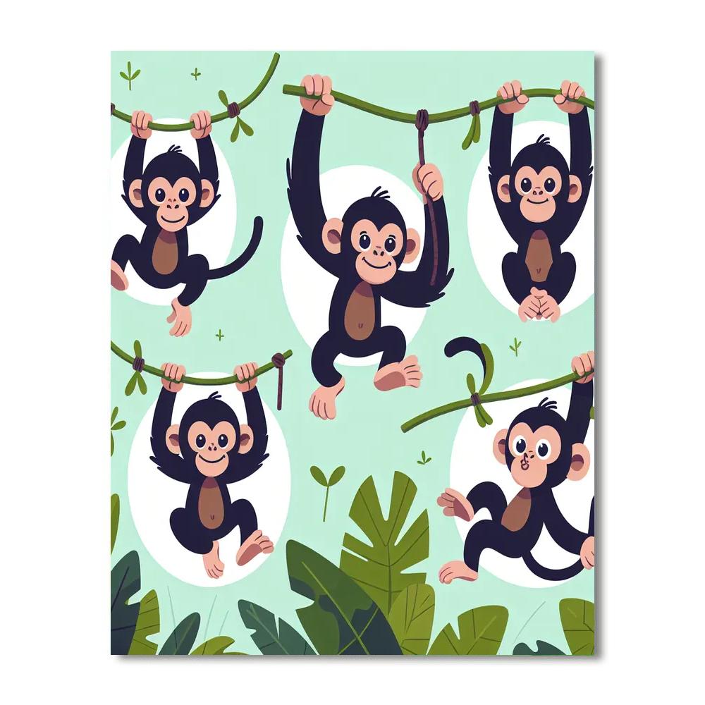 Charming Chimps Paint By Numbers Kits