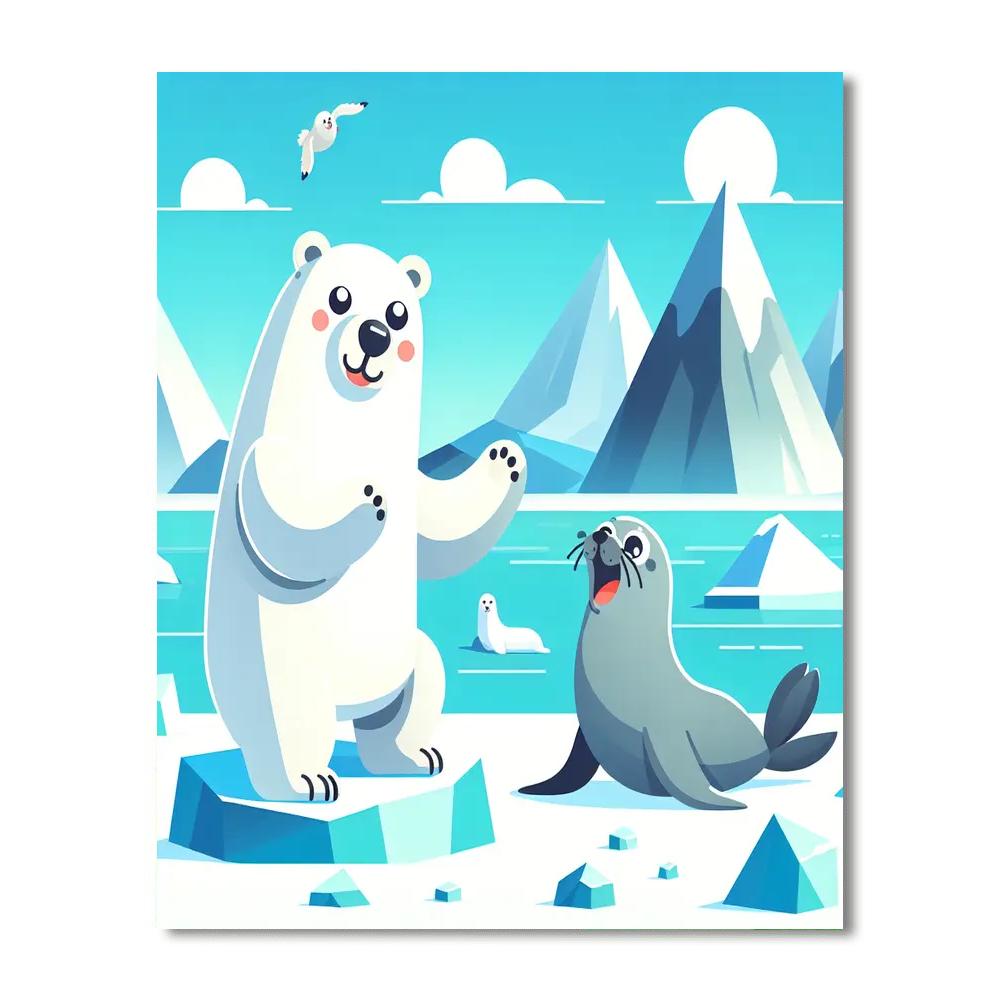Arctic Icecap Adventures Number Painting