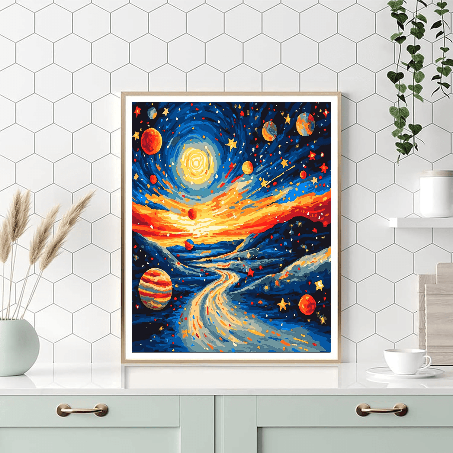 Edvard Munch Inspired Munch's Cosmic Harmony  Paint By Numbers Art