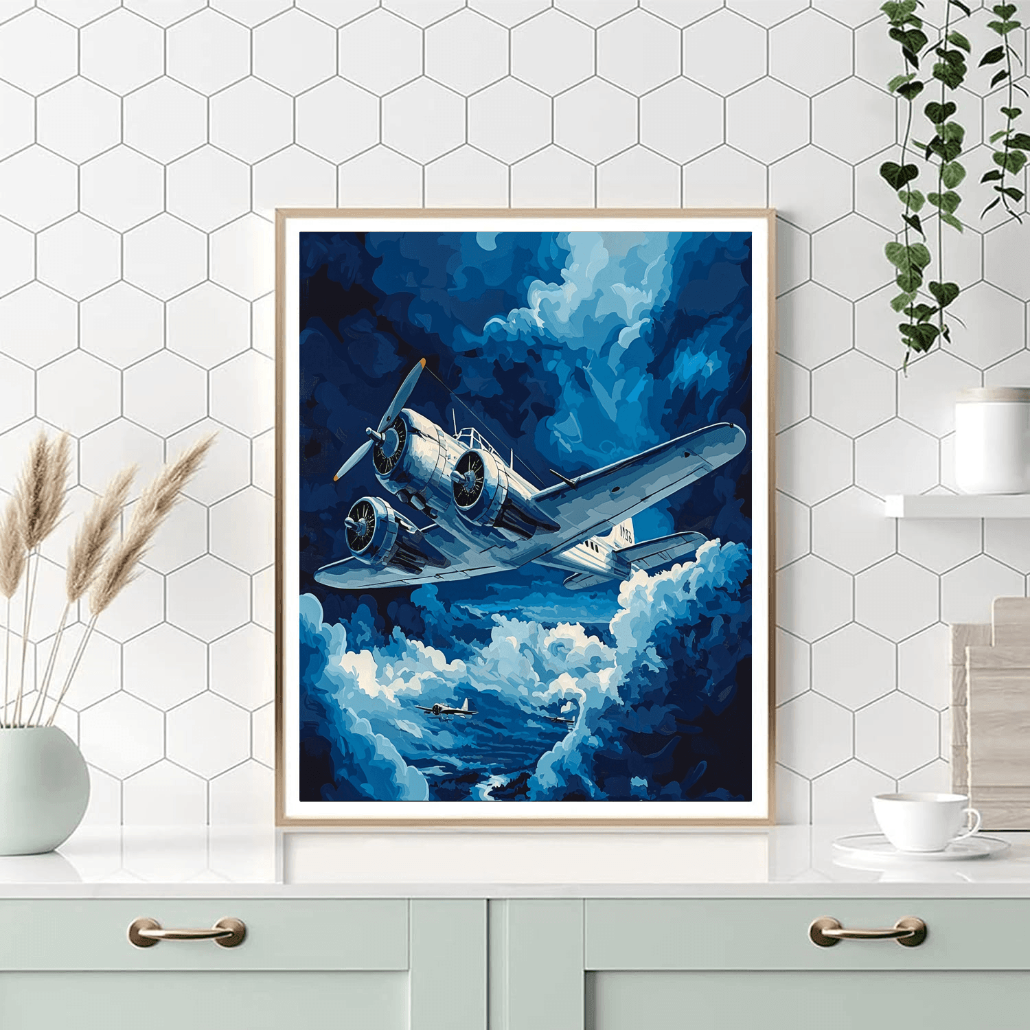 Charles Burchfield Inspired Aviation Dreams  Paint By Numbers Kits