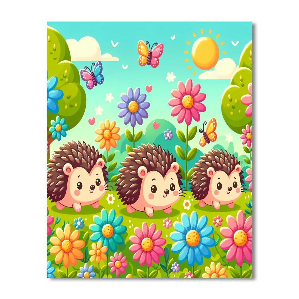 Happy Hedgehog Adventure Numbered Painting Kits
