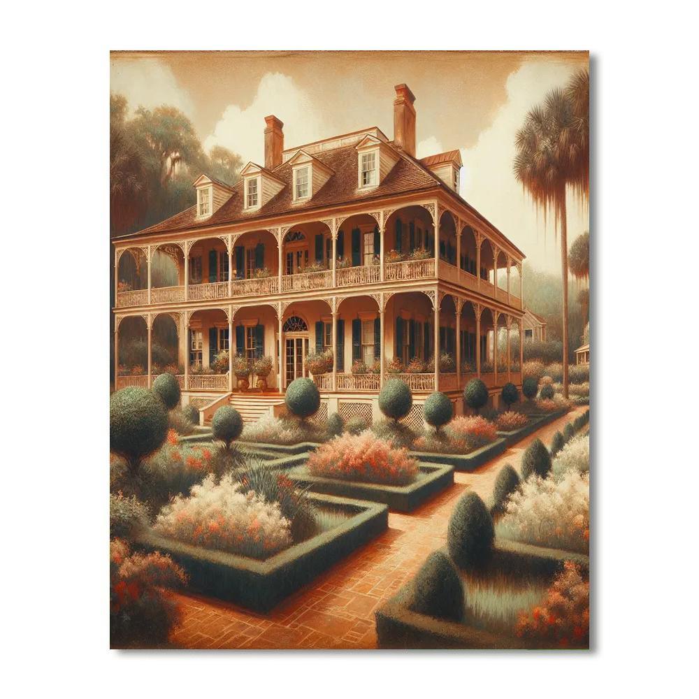 Southern Plantation Charm Paint By Color