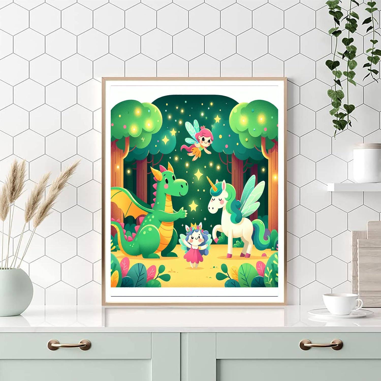 Fun Fantasy Creatures DIY Paint By Numbers