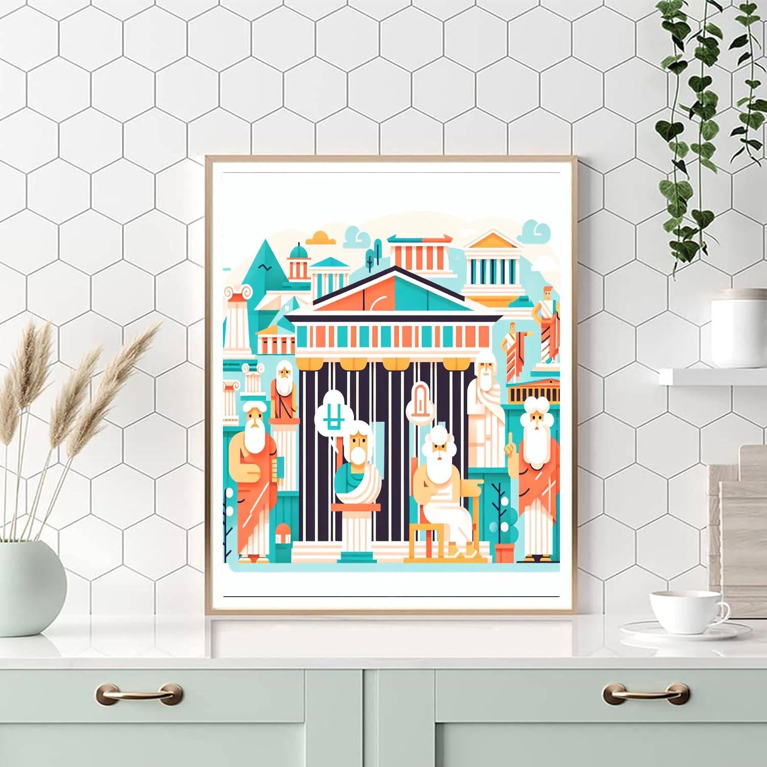 Ancient Greece Discovery Number Painting
