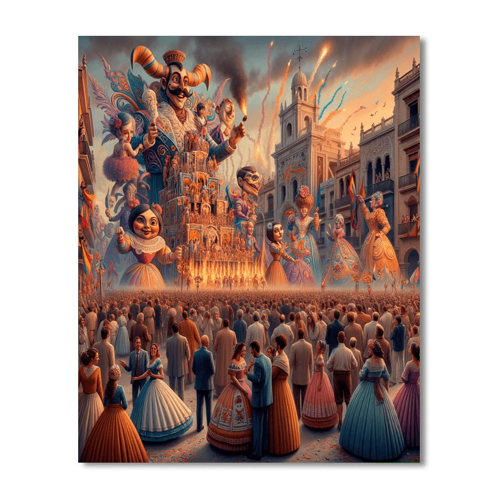The Valencia Fallas Festival DIY Paint By Numbers